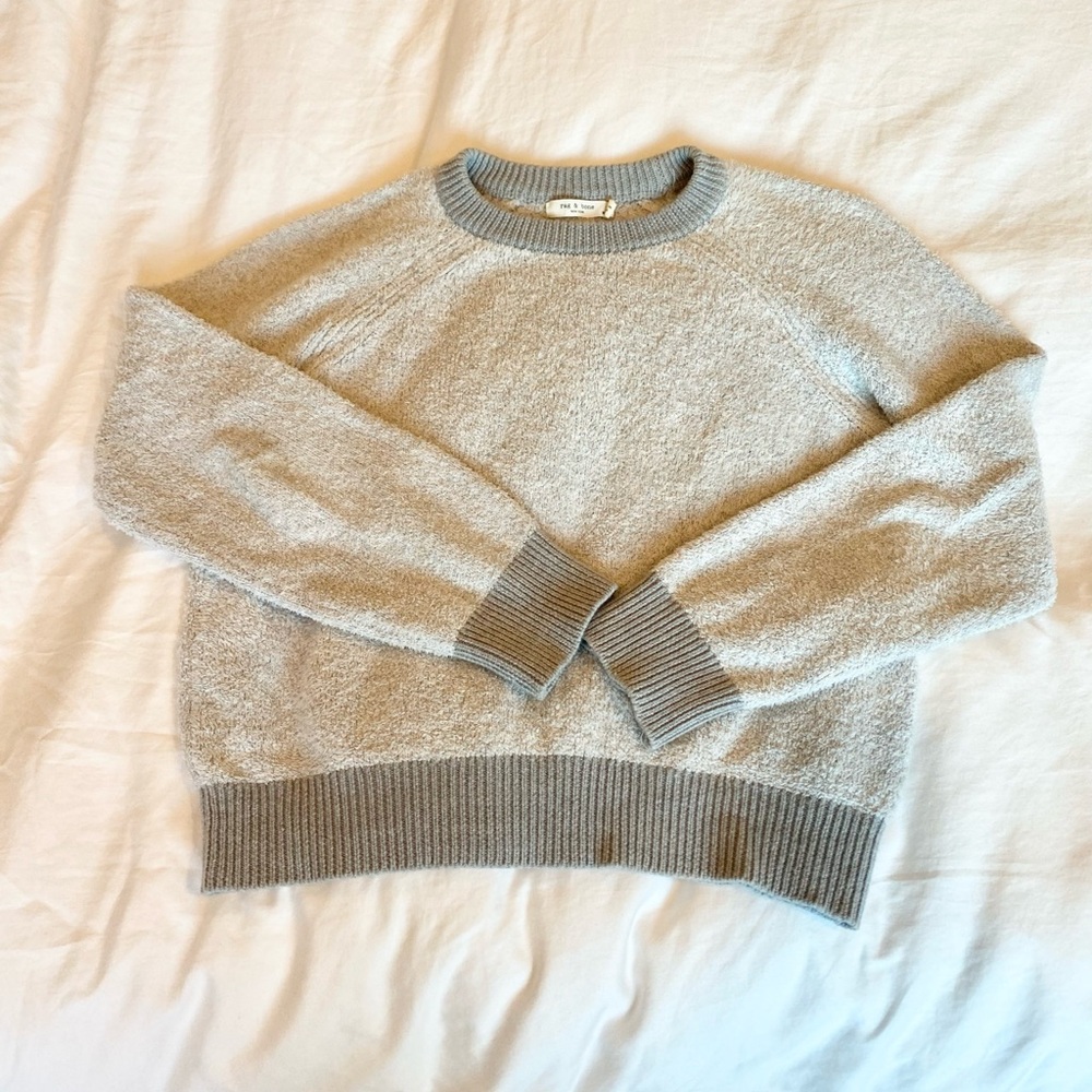 rag & bone Light Gray Crew Neck Sweater
